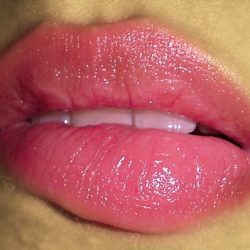 A pair of pink sensual lips.
