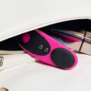 Image of Open Handbag with Lipstick and Lovense Ferri Device