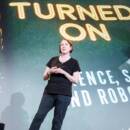Speaker Kate Devlin talking on 'The Artificial Lover: Our Intimate Future with Machines' in Berlin