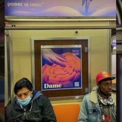 Dame sex toy ad in subway