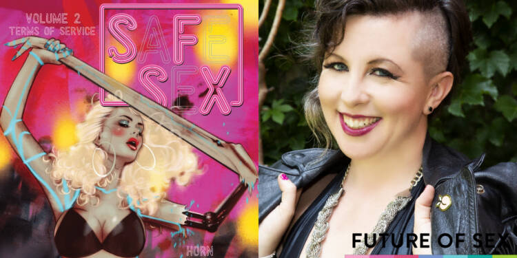 Tina Horn's sex robot comic book cover for SfSx Volume 2: Terms of Service.